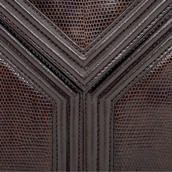 Extremely Rare YSL Yves Saint Laurent Opium Reptile Skin Shoulder Bag w/ Chain - Picture 2 of 13